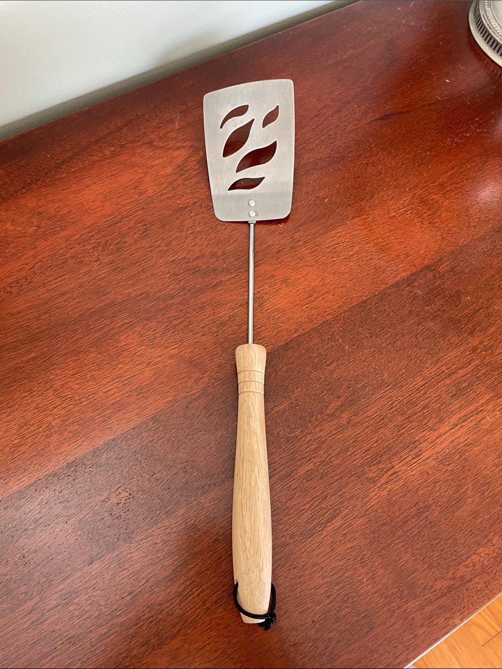 Stainless Steel BBQ Spatula with Natural Wood Handle